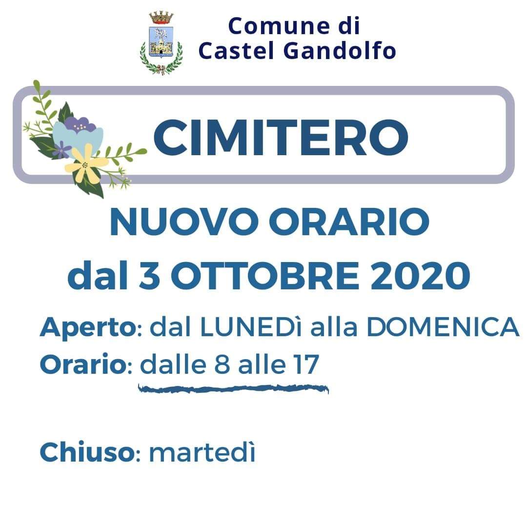 Cimitero nuovi orari