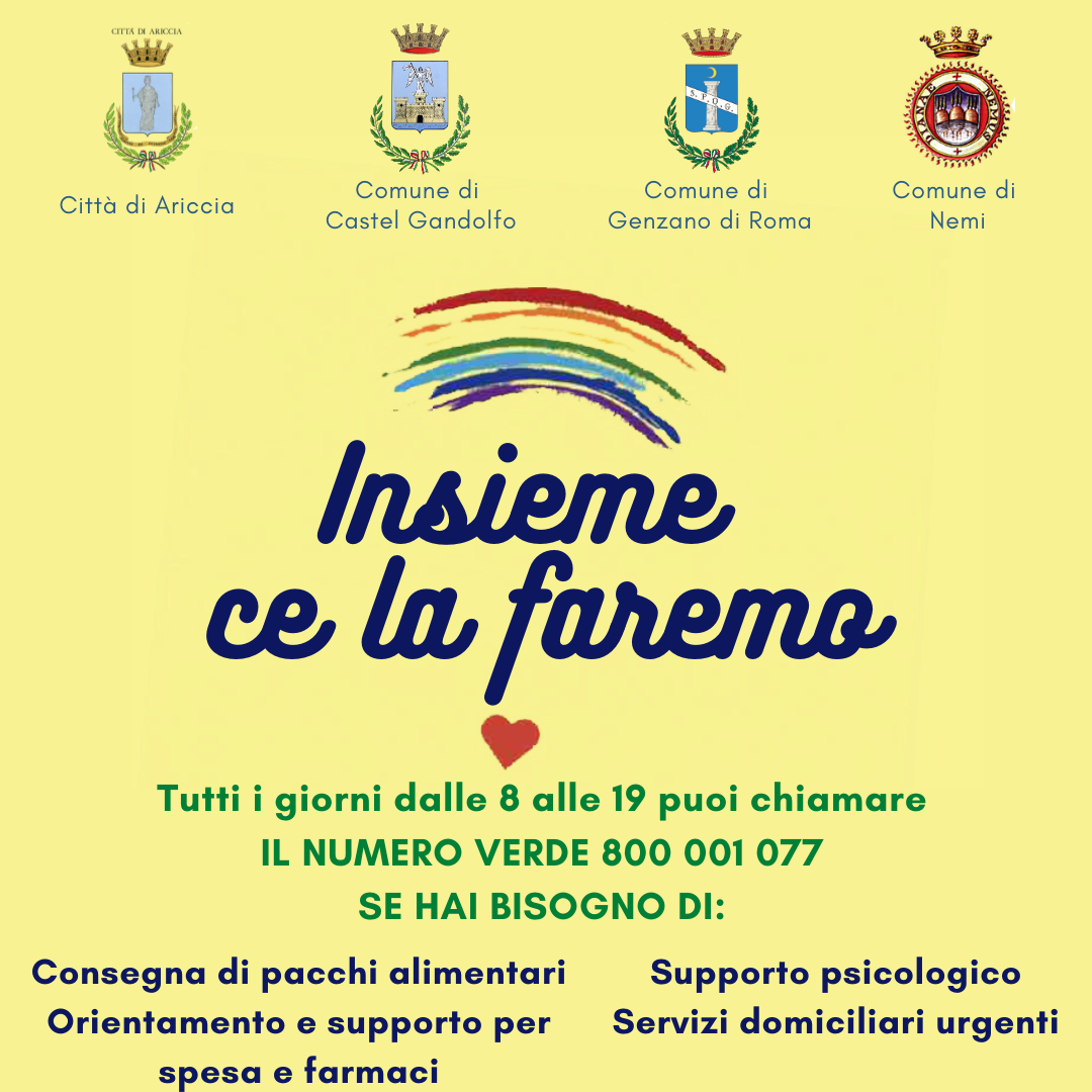 Insieme ce la faremo numero COVID 19