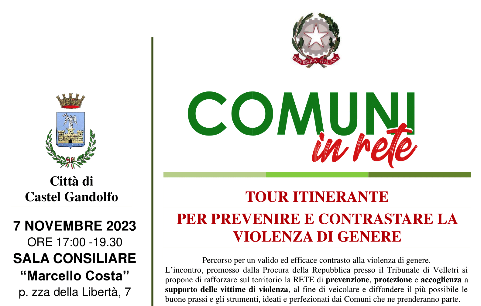 Manifesto Comuni in rete 7 nov 1 1 2