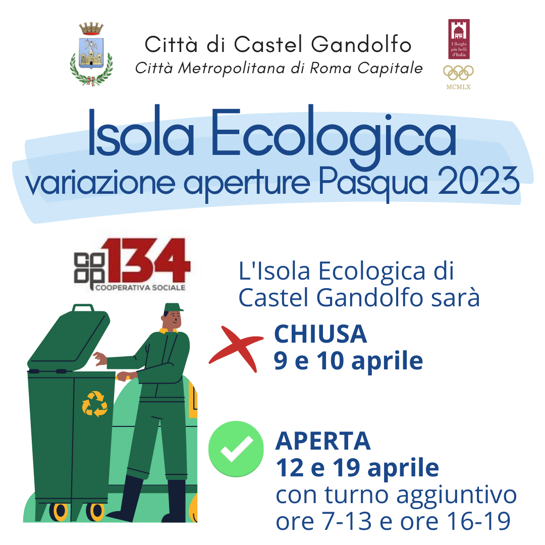 Variazioni aperture isola ecologica